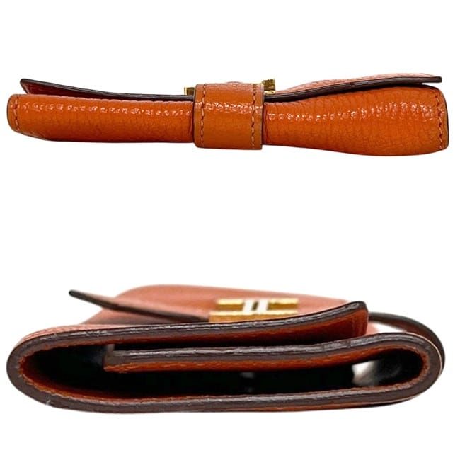 Hermes Key Case Orange Bearn Key Holder Leather Chevre — view 2