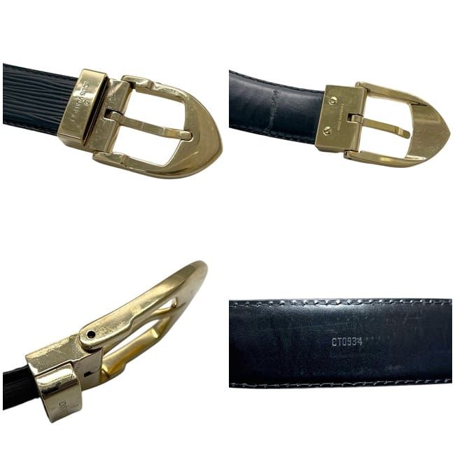 Louis Vuitton Belt Ceinture Classic Black Noir Epi Waist 88 cm 30 — view 4