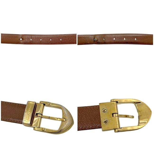 Louis Vuitton Belt Ceinture Classic Brown Taiga Waist 100 cm 25 Leather — view 3