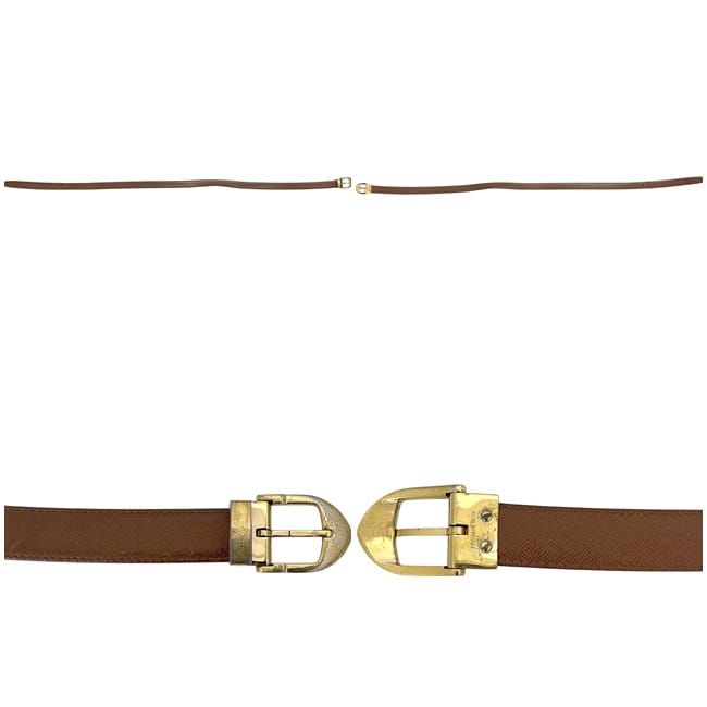 Louis Vuitton Belt Ceinture Classic Brown Taiga Waist 100 cm 25 Leather — view 2