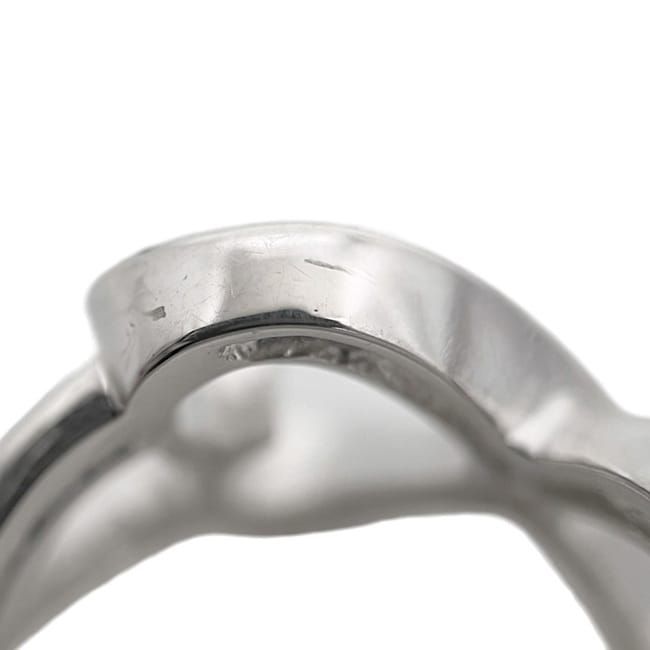 Tiffany & Co Ring Double Heart Silver Paloma Picasso Jp9 Polished 925 Sterling — view 9