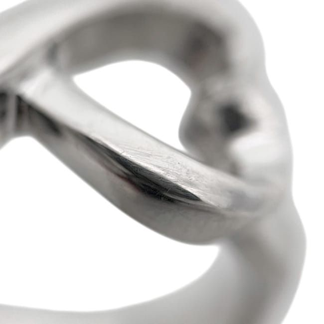 Tiffany & Co Ring Double Heart Silver Paloma Picasso Jp9 Polished 925 Sterling — view 8