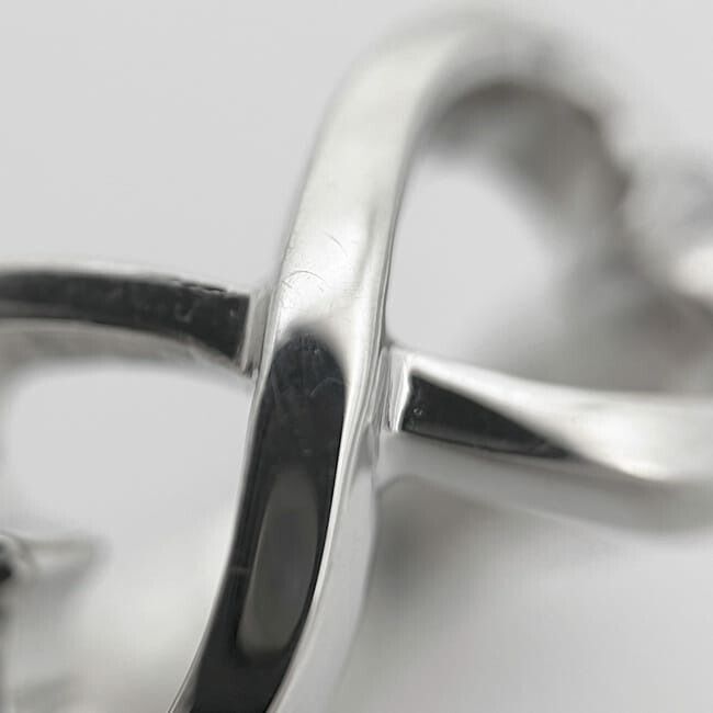 Tiffany & Co Ring Double Heart Silver Paloma Picasso Jp9 Polished 925 Sterling — view 7