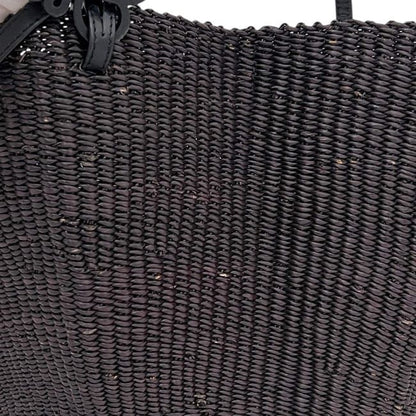Loewe Basket Bag Shell Bag Black Anagram Raffia Elephant Glass — view 8