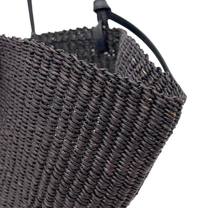 Loewe Basket Bag Shell Bag Black Anagram Raffia Elephant Glass — view 5