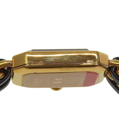 Chanel Premier S Gold Plated Leather Kuo Analog Display Black Dial Watch — view 7