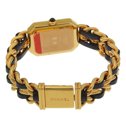 Chanel Premier S Gold Plated Leather Kuo Analog Display Black Dial Watch — view 4