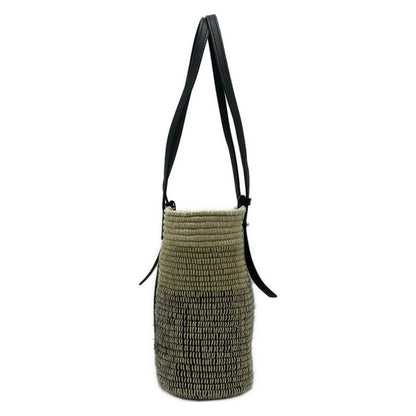 Loewe Tote Square Basket Small Beige Brown Multi Wool — view 2
