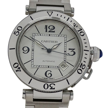 Cartier Watch Pasha Seatimer Date Automatic Winding at Stainless Steel Silver — view 2