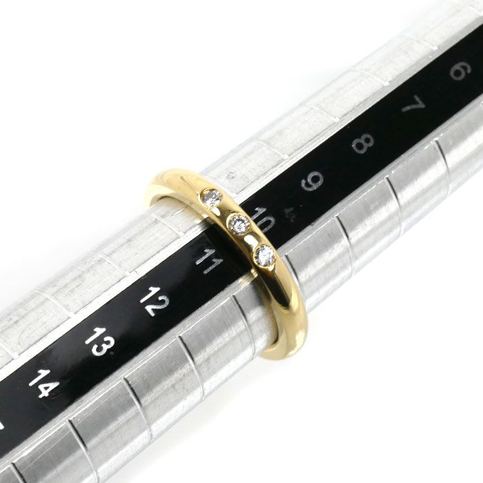 Tiffany & Co 18k Yellow Gold Stacking Band Ring Diamond — view 6