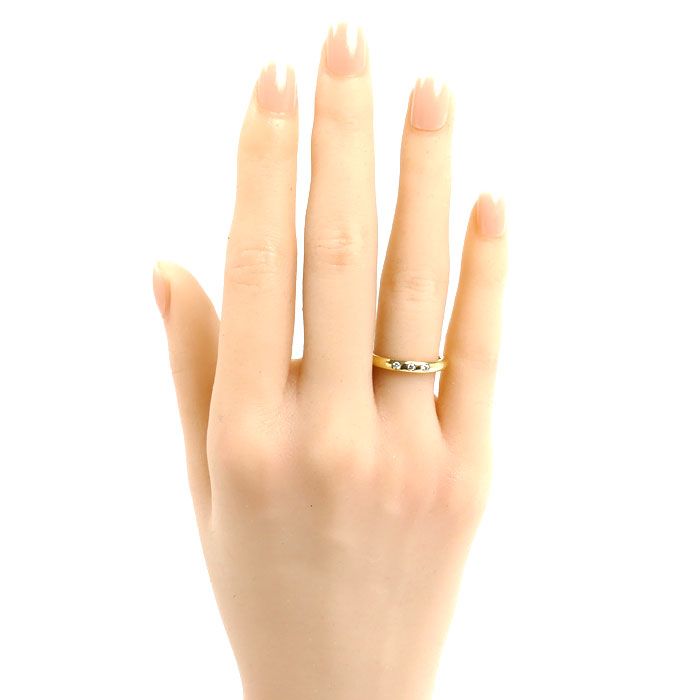 Tiffany & Co 18k Yellow Gold Stacking Band Ring Diamond — view 7