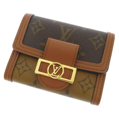 Louis Vuitton Trifold Wallet Monogram Reverse Portefeuille Dauphine Compact