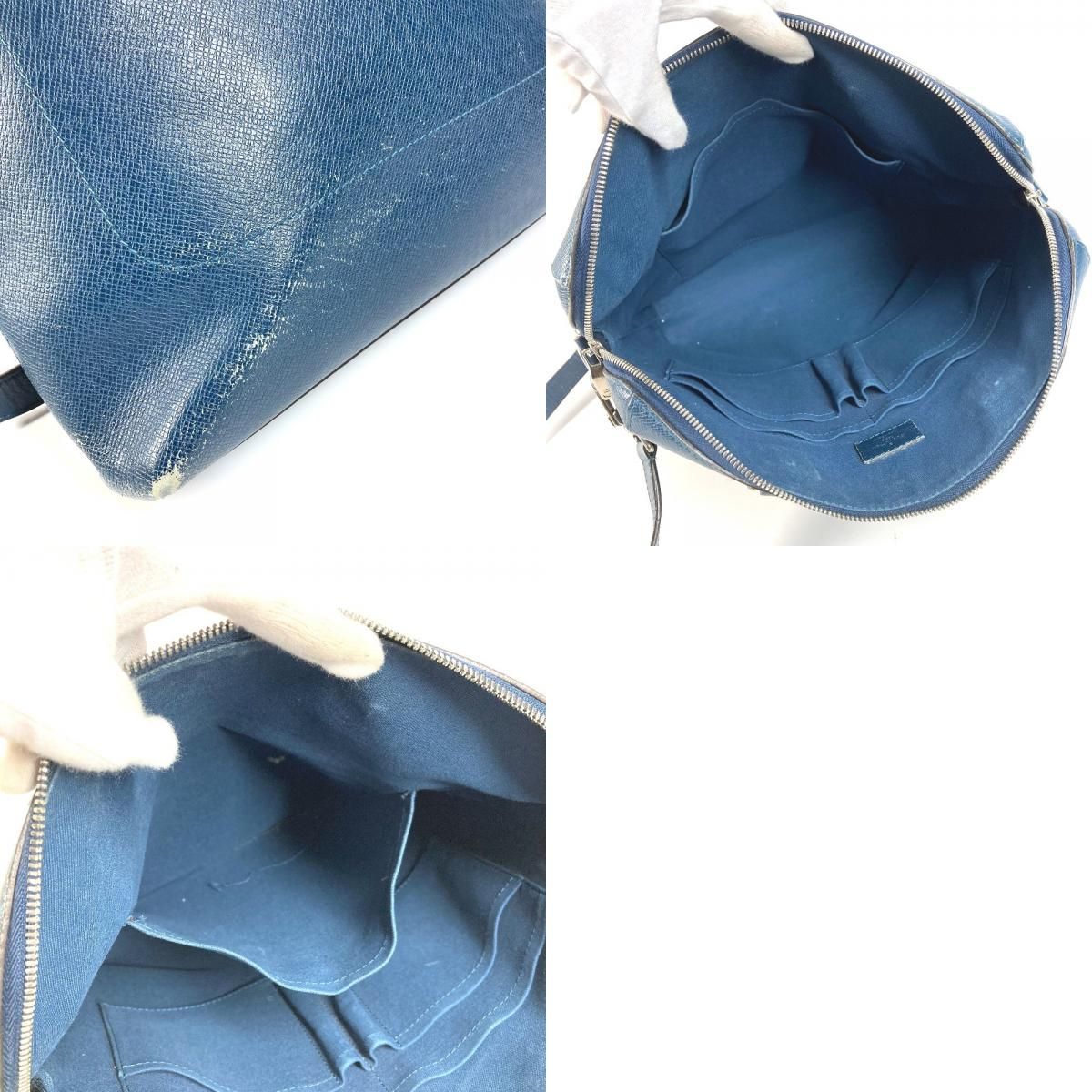 Louis Vuitton Shoulder Bag Grigori Taiga Leather Ocean Blue — view 9