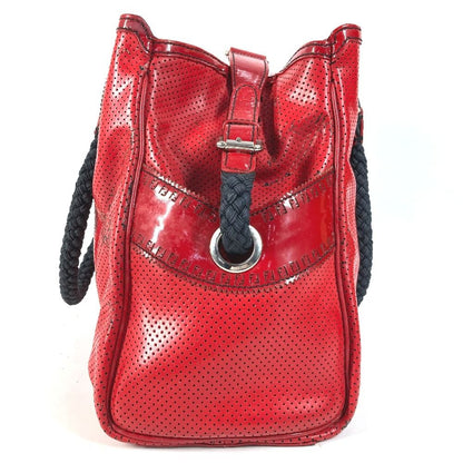 Fendi Shoulder Bag FF Logo Etnico Perforated Patent — view 3