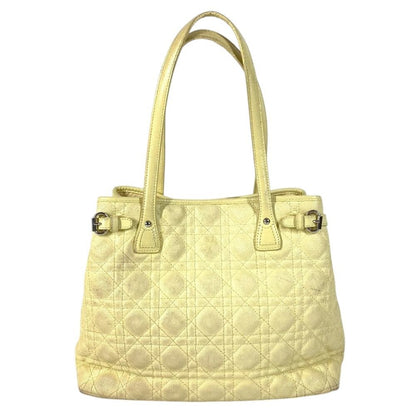 Dior Shoulder Bag Cannage Quilted Logo Leather Yellow — view 2