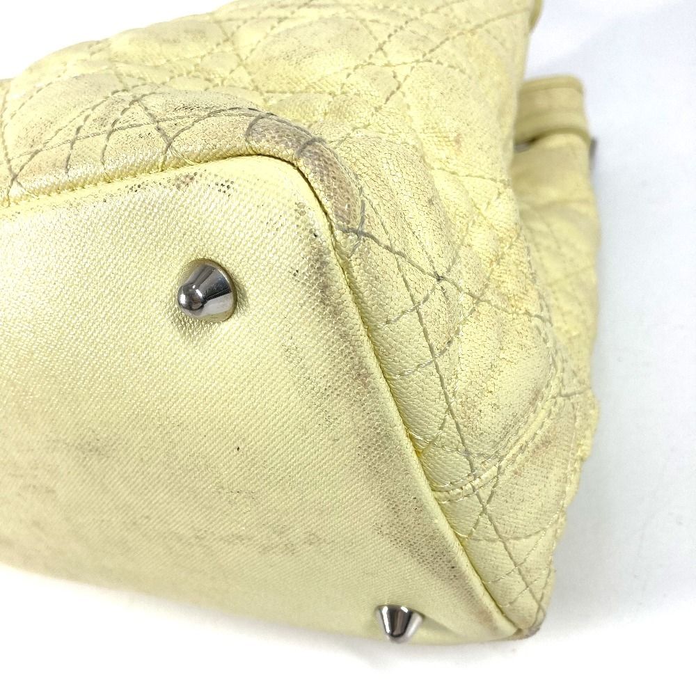 Dior Shoulder Bag Cannage Quilted Logo Leather Yellow — view 6