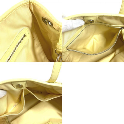 Dior Shoulder Bag Cannage Quilted Logo Leather Yellow — view 9