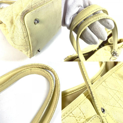 Dior Shoulder Bag Cannage Quilted Logo Leather Yellow — view 7