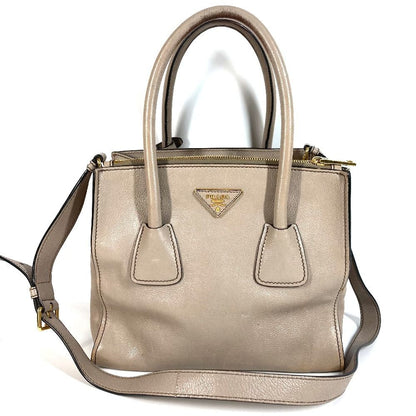 Prada Tote Leather Beige