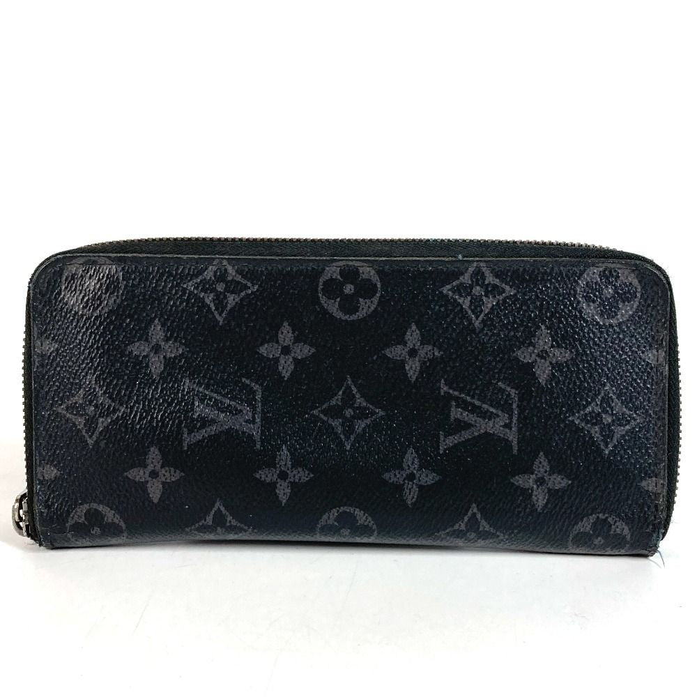 Louis Vuitton Wallet Zippy Vertical Monogram Eclipse Canvas Black