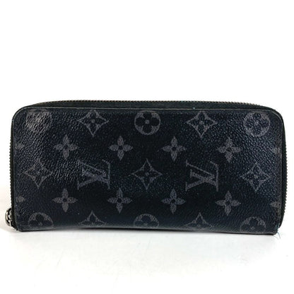 Louis Vuitton Wallet Zippy Vertical Monogram Eclipse Canvas Black