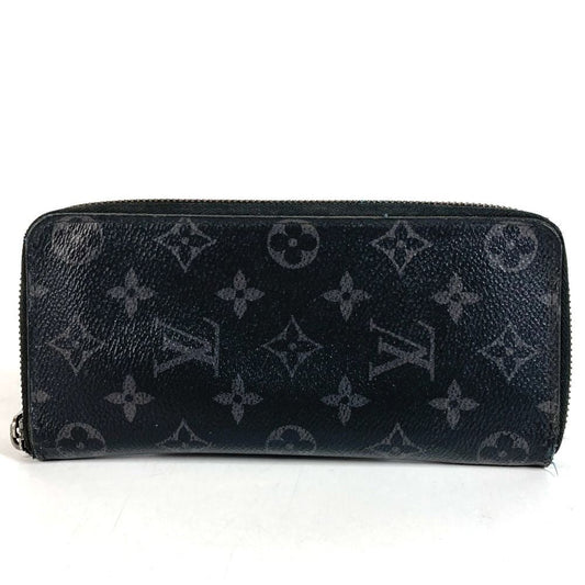 Louis Vuitton Wallet Zippy Vertical Monogram Eclipse Canvas Black