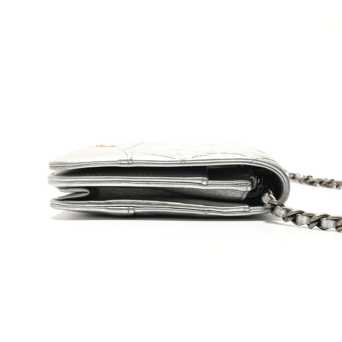 Chanel Shoulder Bag Quilted Lambskin Chain Wallet — view 4