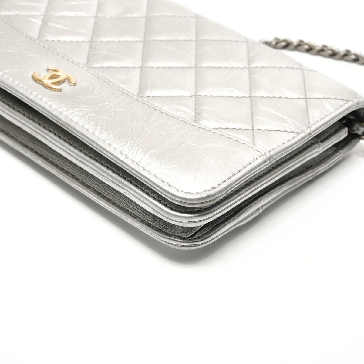 Chanel Shoulder Bag Quilted Lambskin Chain Wallet — view 6