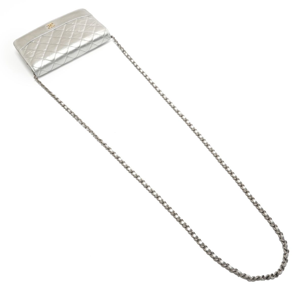 Chanel Shoulder Bag Quilted Lambskin Chain Wallet — view 8