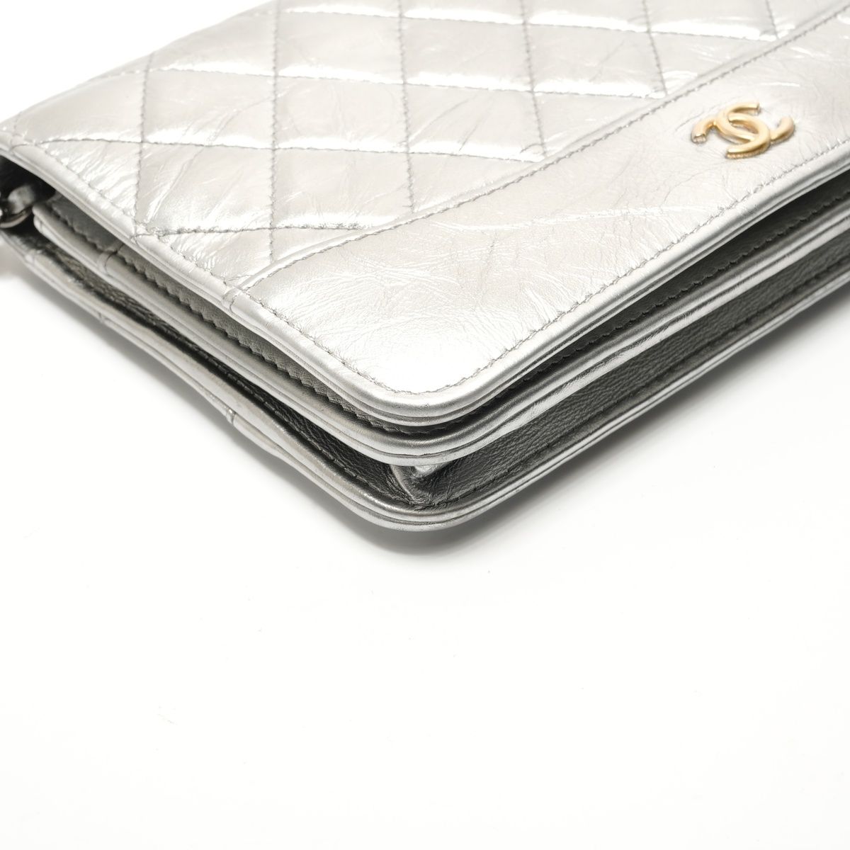 Chanel Shoulder Bag Quilted Lambskin Chain Wallet — view 5
