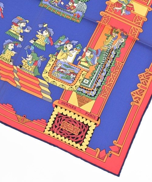 Hermes Bandana Scarf Blue — view 4