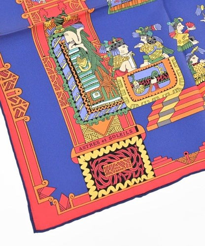 Hermes Bandana Scarf Blue — view 3