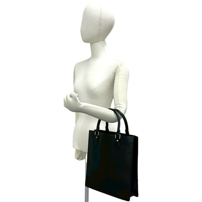 Louis Vuitton Sac Plat Epi Leather Handbag Mini Tote Black Noir — view 2