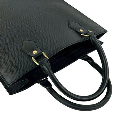 Louis Vuitton Sac Plat Epi Leather Handbag Mini Tote Black Noir — view 4