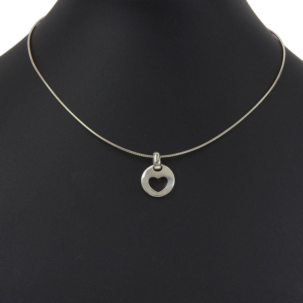 Tiffany & Co Heart Choker 925 Sterling Silver Necklace — view 2