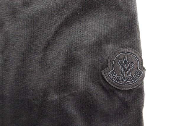 Moncler Logo Print Cotton T-Shirt Black XL — view 6