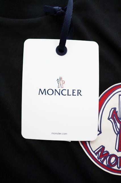 Moncler Logo Print Cotton T-Shirt Black XL — view 9