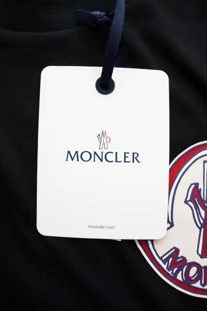 Moncler Logo Print Cotton T-Shirt Black XL — view 9