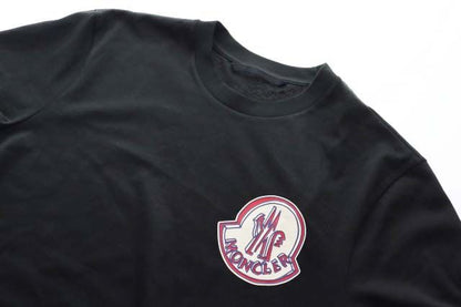 Moncler Logo Print Cotton T-Shirt Black XL — view 3