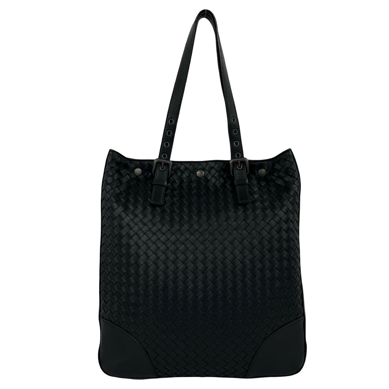 Bottega Veneta Leather Tote Business Handbag Black — view 3