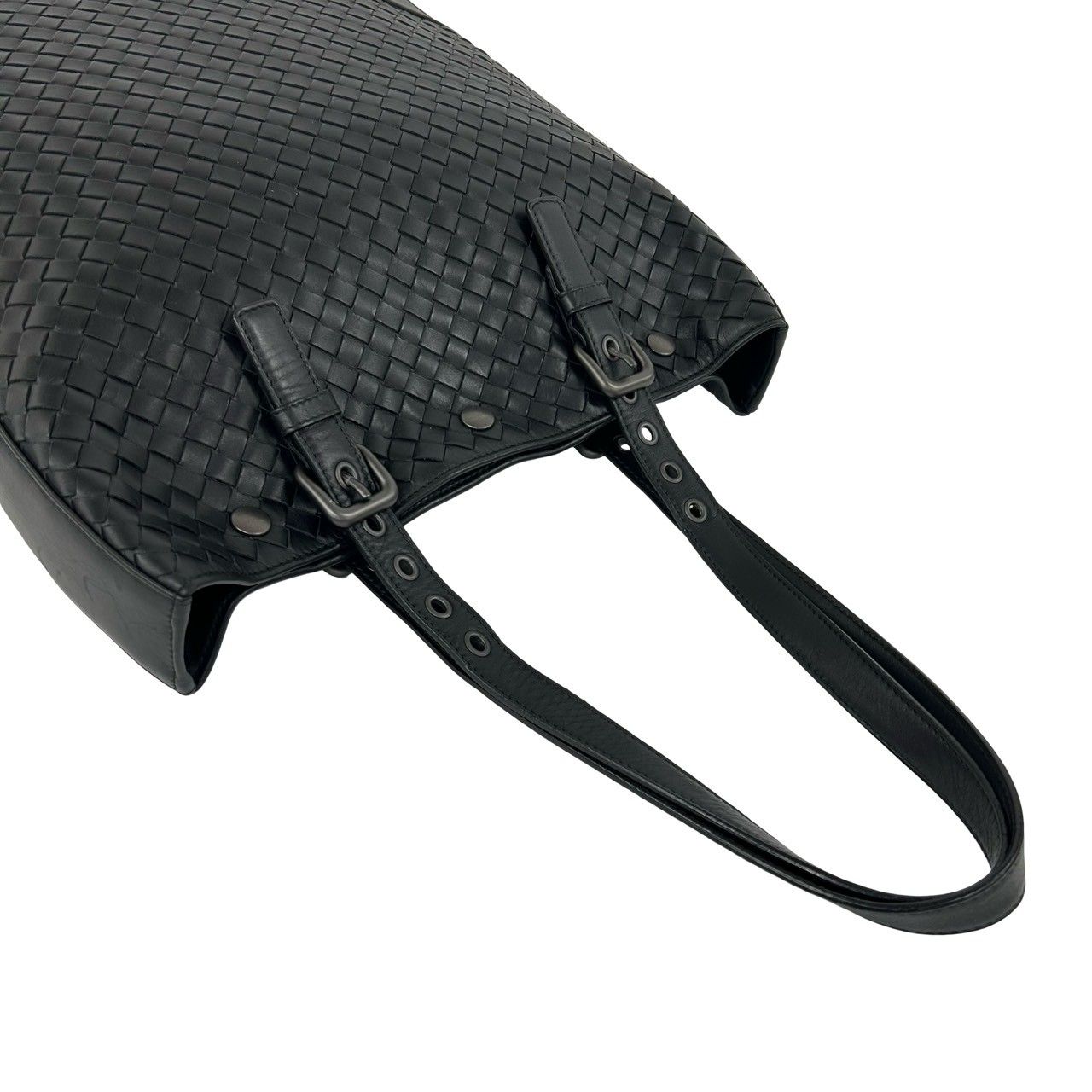 Bottega Veneta Leather Tote Business Handbag Black — view 4
