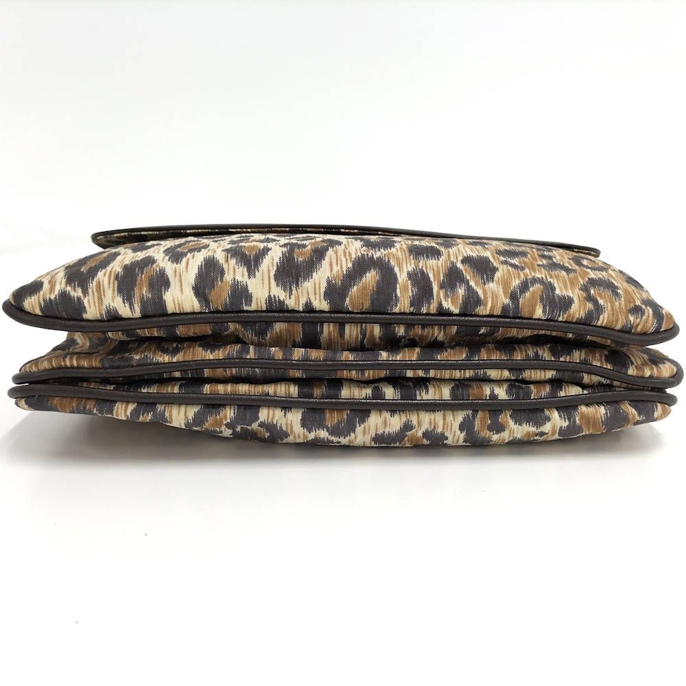 Dolce & Gabbana Shoulder Bag Leopard Print Leather Beige Brown — view 7