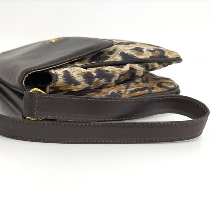 Dolce & Gabbana Shoulder Bag Leopard Print Leather Beige Brown — view 4