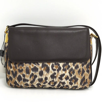 Dolce & Gabbana Shoulder Bag Leopard Print Leather Beige Brown — view 2