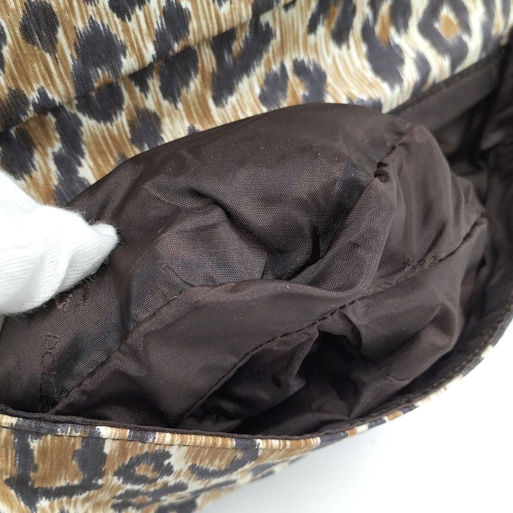 Dolce & Gabbana Shoulder Bag Leopard Print Leather Beige Brown — view 8