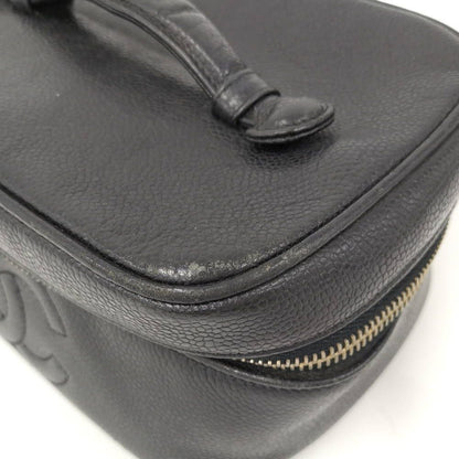 Chanel CC Logo Vanity Bag Caviar Leather Black — view 7