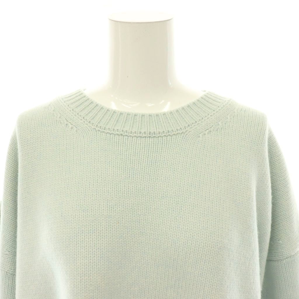 Celine Phoebe Philo Era Cashmere Blend Chunky Knit Sweater S Mint Blue ES — view 4