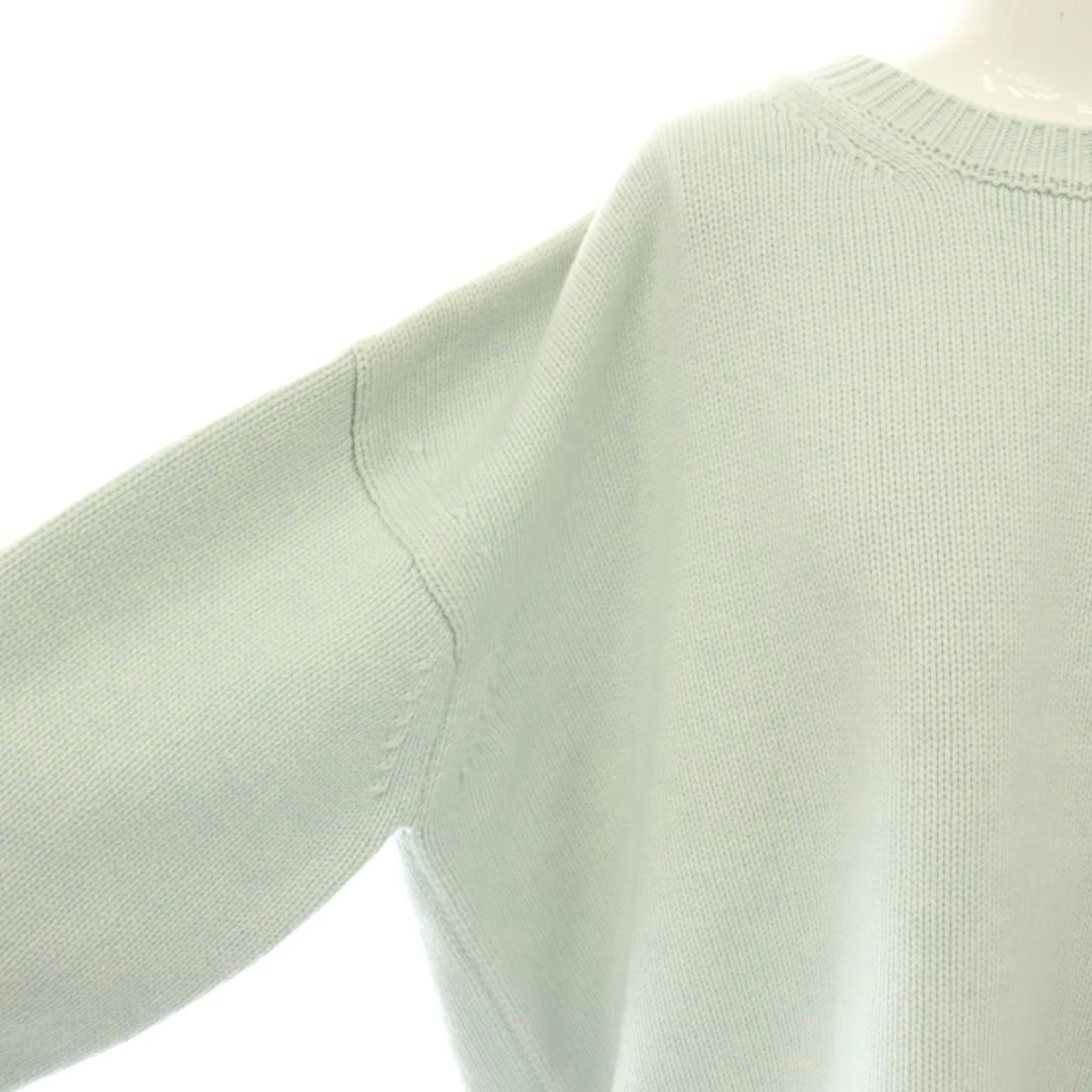 Celine Phoebe Philo Era Cashmere Blend Chunky Knit Sweater S Mint Blue ES — view 5