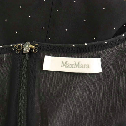 Max Mara Dot Cash Couple Dress Long Short Sleeve 38 Black White DO — view 6