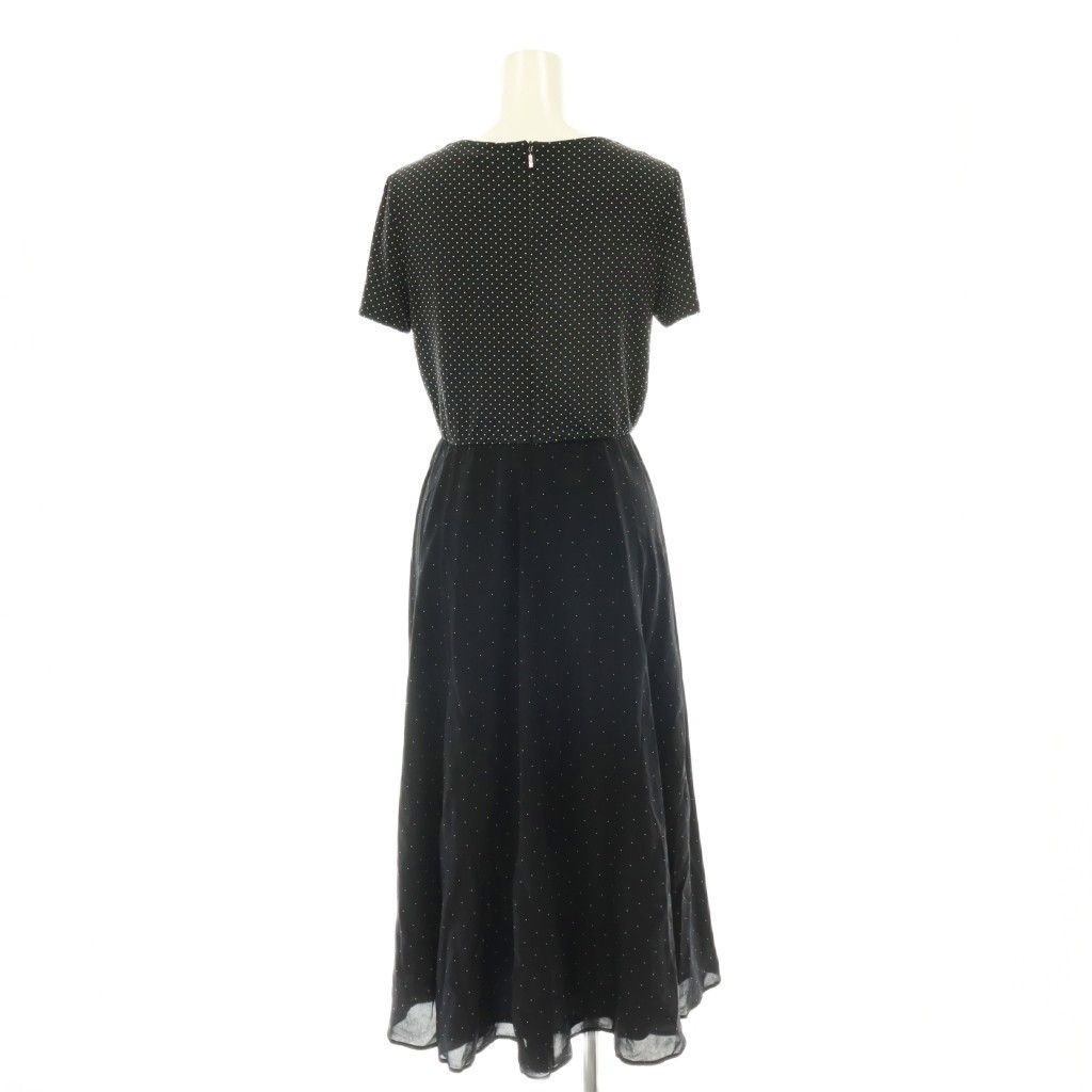 Max Mara Dot Cash Couple Dress Long Short Sleeve 38 Black White DO — view 2